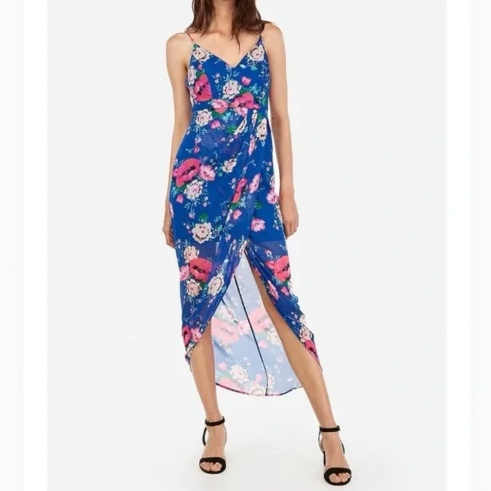 Express Blue Floral Dress